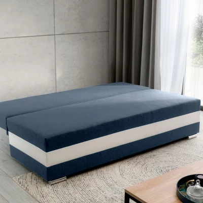 Schlafsofa KEZIAH - blau/weiß