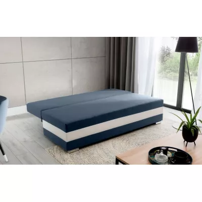 Schlafsofa KEZIAH - blau/weiß