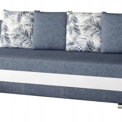 Schlafsofa KEZIAH - blau/weiß