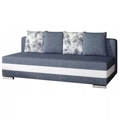 Schlafsofa KEZIAH - blau/weiß