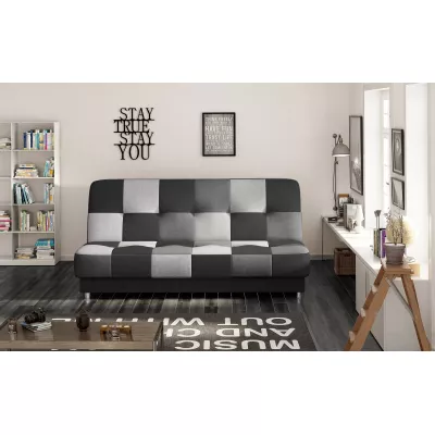 Schlafsofa mit Stauraum MAEVIRA – schwarz / dunkelgrau / grau