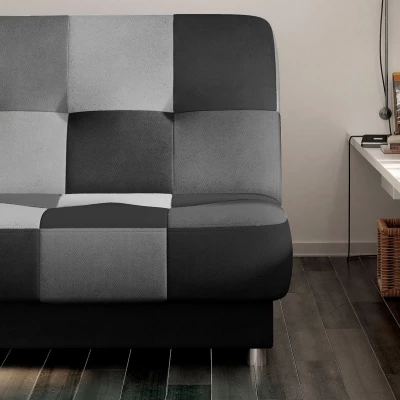 Schlafsofa mit Stauraum MAEVIRA – schwarz / dunkelgrau / grau