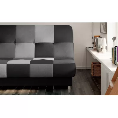 Schlafsofa mit Stauraum MAEVIRA – schwarz / dunkelgrau / grau