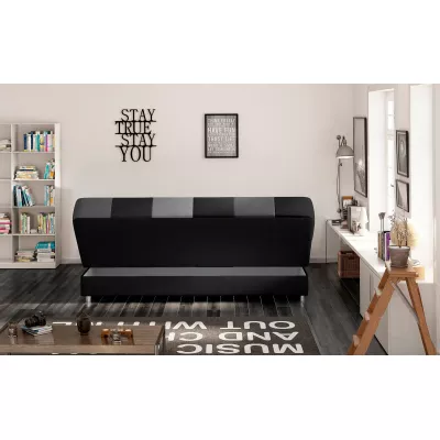 Schlafsofa mit Stauraum MAEVIRA – schwarz / dunkelgrau / grau