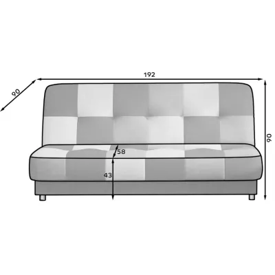 Schlafsofa mit Stauraum MAEVIRA – schwarz / dunkelgrau / grau