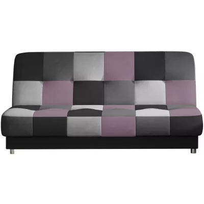 Schlafsofa mit Stauraum MAEVIRA – schwarz / grau / hellgrau / lila