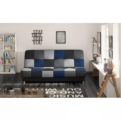 Schlafsofa mit Stauraum MAEVIRA – schwarz / grau / hellgrau / blau