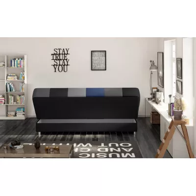 Schlafsofa mit Stauraum MAEVIRA – schwarz / grau / hellgrau / blau