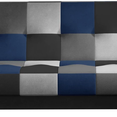 Schlafsofa mit Stauraum MAEVIRA – schwarz / grau / hellgrau / blau