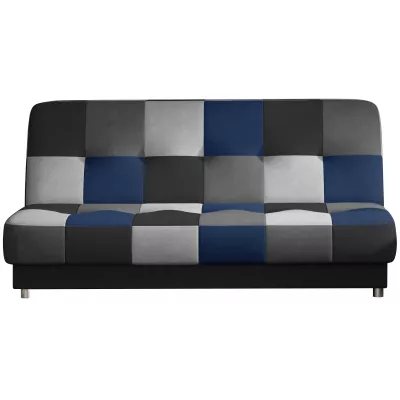 Schlafsofa mit Stauraum MAEVIRA – schwarz / grau / hellgrau / blau