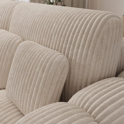 Designer-Wohnzimmersofa ISEN - Hellbeige