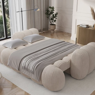 Designer-Wohnzimmersofa ISEN - Hellbeige