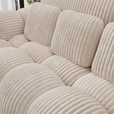 Designer-Wohnzimmersofa ISEN - Hellbeige
