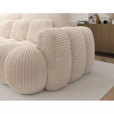 Designer-Wohnzimmersofa ISEN - Hellbeige