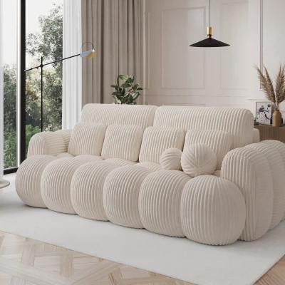 Designer-Wohnzimmersofa ISEN - Hellbeige