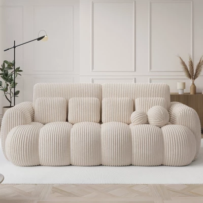 Designer-Wohnzimmersofa ISEN - Hellbeige