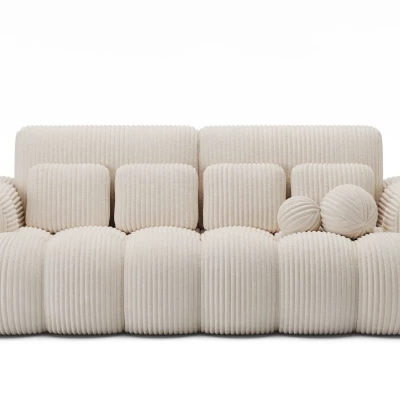 Designer-Wohnzimmersofa ISEN - Hellbeige