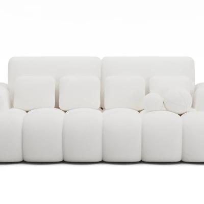Designer-Wohnzimmersofa ISEN – weiß