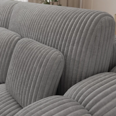 Designer-Wohnzimmersofa ISEN – hellgrau