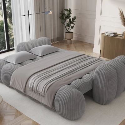 Designer-Wohnzimmersofa ISEN – hellgrau