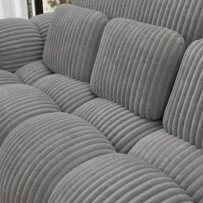 Designer-Wohnzimmersofa ISEN – hellgrau