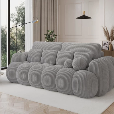 Designer-Wohnzimmersofa ISEN – hellgrau