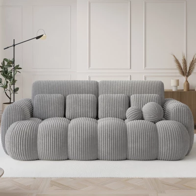 Designer-Wohnzimmersofa ISEN – hellgrau