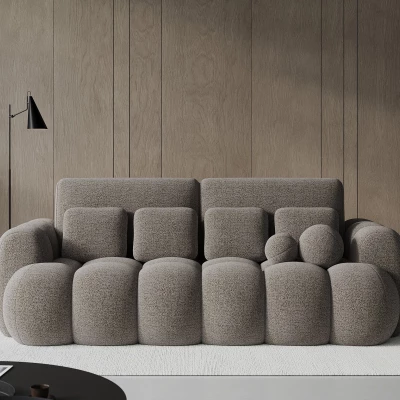 Designer-Wohnzimmersofa ISEN – graubraun