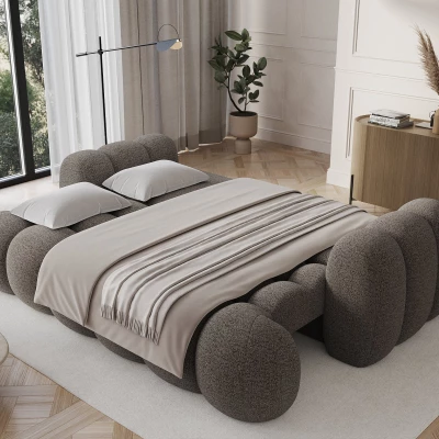 Designer-Wohnzimmersofa ISEN – graubraun
