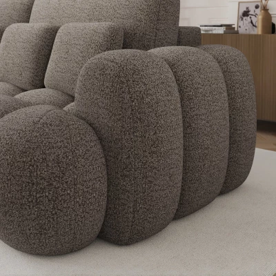 Designer-Wohnzimmersofa ISEN – graubraun