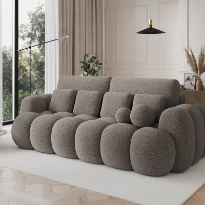 Designer-Wohnzimmersofa ISEN – graubraun