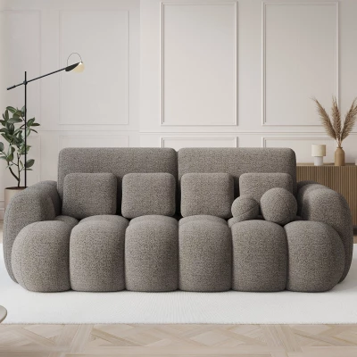 Designer-Wohnzimmersofa ISEN – graubraun