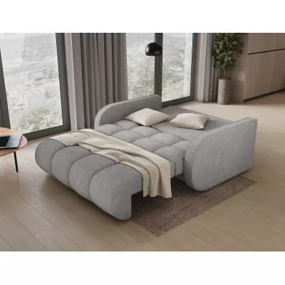 Zweisitzer-Schlafsofa DELPHINE - hellgrau
