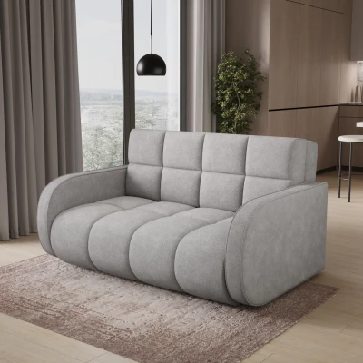 Zweisitzer-Schlafsofa DELPHINE - hellgrau