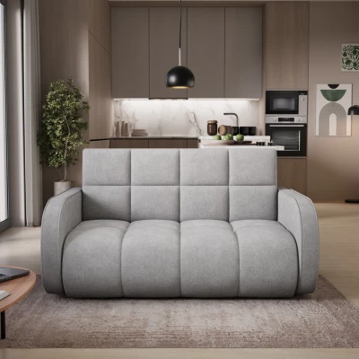 Zweisitzer-Schlafsofa DELPHINE - hellgrau