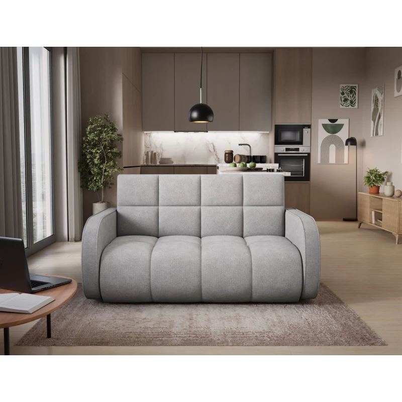 Zweisitzer-Schlafsofa DELPHINE - hellgrau