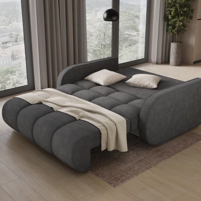 Zweisitzer-Schlafsofa DELPHINE – Dunkelgrau