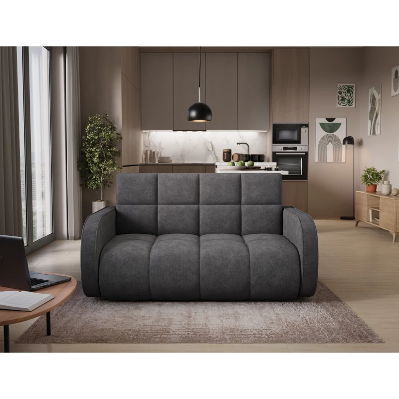 Zweisitzer-Schlafsofa DELPHINE – Dunkelgrau