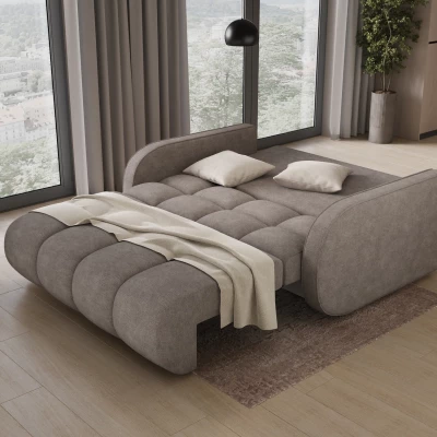 DELPHINE Zweisitzer-Schlafsofa – Dunkelbeige
