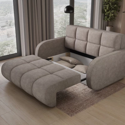 DELPHINE Zweisitzer-Schlafsofa – Dunkelbeige