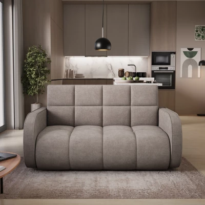 DELPHINE Zweisitzer-Schlafsofa – Dunkelbeige