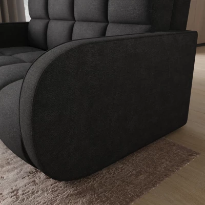 DELPHINE Zweisitzer-Schlafsofa – schwarz
