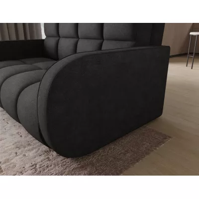 DELPHINE Zweisitzer-Schlafsofa – schwarz