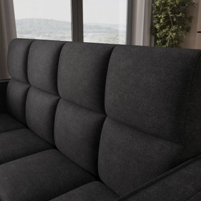 DELPHINE Zweisitzer-Schlafsofa – schwarz