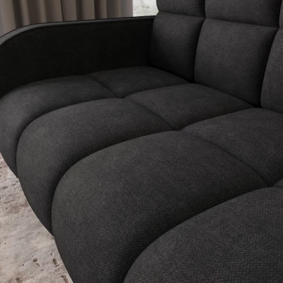 DELPHINE Zweisitzer-Schlafsofa – schwarz