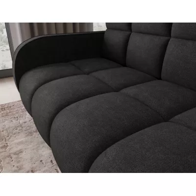 DELPHINE Zweisitzer-Schlafsofa – schwarz