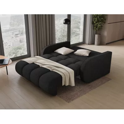 DELPHINE Zweisitzer-Schlafsofa – schwarz