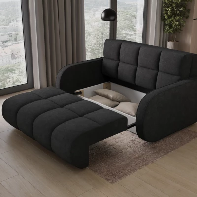 DELPHINE Zweisitzer-Schlafsofa – schwarz