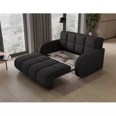 DELPHINE Zweisitzer-Schlafsofa – schwarz