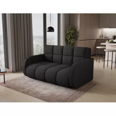 DELPHINE Zweisitzer-Schlafsofa – schwarz